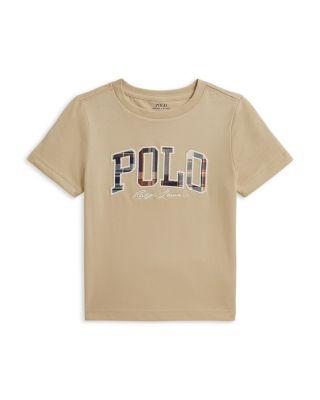Boys' Madras Logo Cotton Jersey Tee - Big Kid by RALPH LAUREN