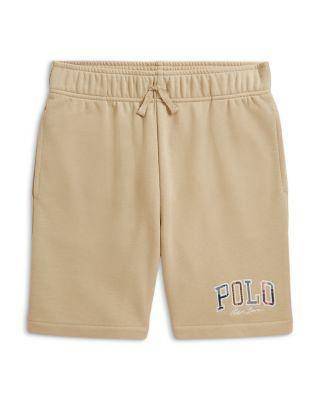 Boys' Madras Logo French Terry Shorts - Big Kid by RALPH LAUREN