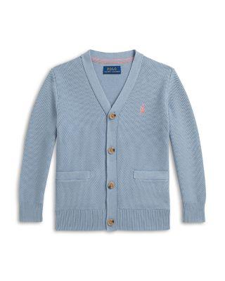 Boys' Mesh Knit Cotton V Neck Cardigan - Little Kid by RALPH LAUREN