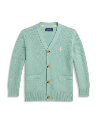 Boys' Mesh Knit Cotton V Neck Cardigan - Little Kid by RALPH LAUREN
