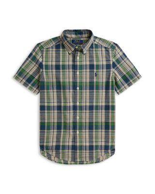 Boys' Plaid Cotton Shirt - Big Kid by RALPH LAUREN
