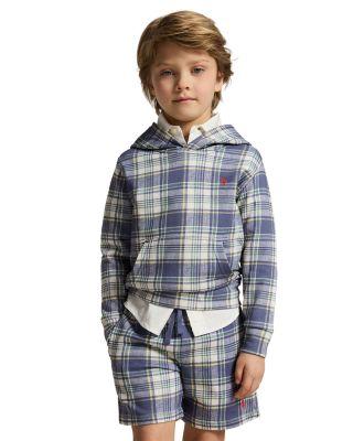 Boys' Plaid French Terry Hoodie & Shorts - Little Kid by RALPH LAUREN