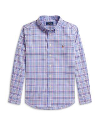 Boys' Plaid Performance Oxford Shirt - Big Kid by RALPH LAUREN