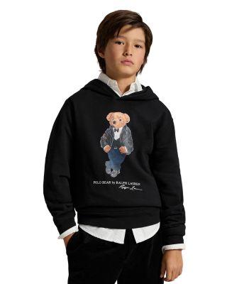 Boys' Polo Bear Cotton Blend Fleece Hoodie - Big Kid by RALPH LAUREN