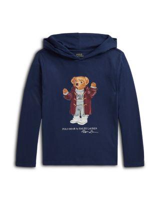 Boys' Polo Bear Cotton Hooded Tee - Big Kid by RALPH LAUREN
