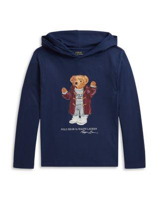 Boys' Polo Bear Cotton Hooded Tee - Little Kid by RALPH LAUREN