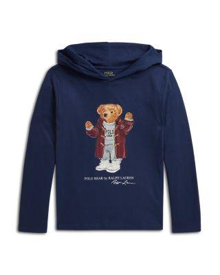 Boys' Polo Bear Cotton Hooded Tee - Little Kid by RALPH LAUREN