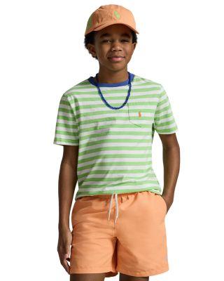 Boys' Striped Cotton Jersey Pocket Tee - Little Kid by RALPH LAUREN