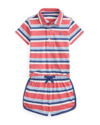 Boys' Striped Cotton Jersey Polo Shirt & Short Set - Baby by RALPH LAUREN