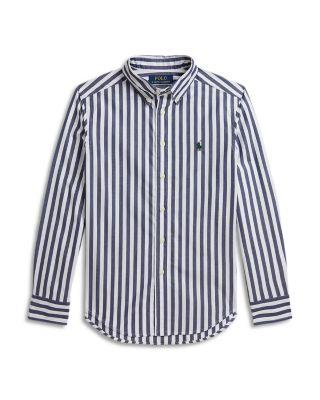 Boys' Striped Cotton Poplin Shirt - Big Kid by RALPH LAUREN