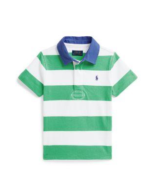 Boys' Striped Cotton Short Sleeved Rugby Shirt - Little Kid by RALPH LAUREN