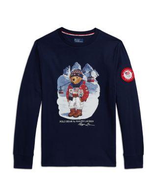 Boys' Team USA Polo Bear Cotton Tee - Big Kid by RALPH LAUREN