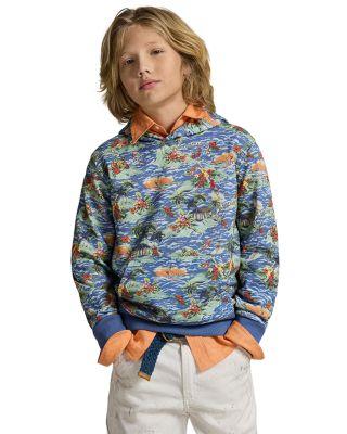 Boys' Tropical Print French Terry Hoodie - Big Kid by RALPH LAUREN