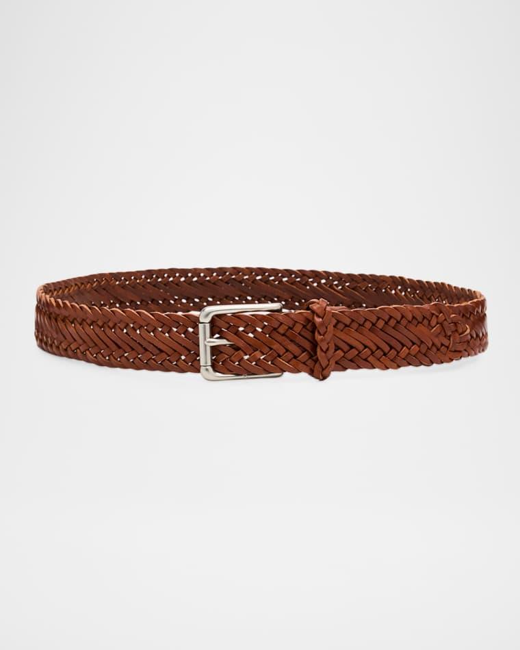 Braided Vachetta Leather Belt by RALPH LAUREN