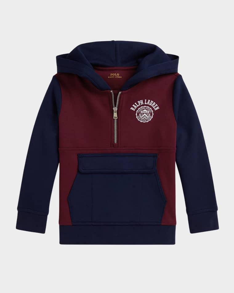 Boy's Double Tech Knit Hooded Sweatshirt by RALPH LAUREN CHILDRENSWEAR