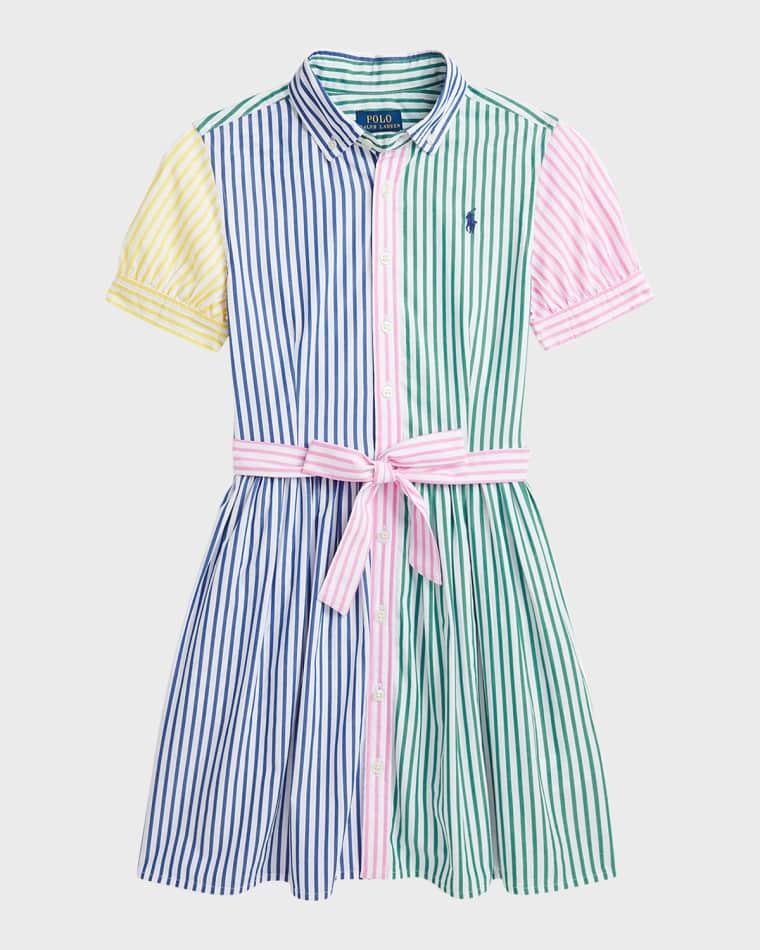 Girl's Carlow Multi-Striped Shirtdress by RALPH LAUREN CHILDRENSWEAR