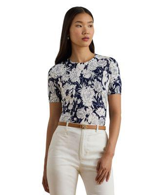 Cable Knit Short Sleeve Sweater by RALPH LAUREN