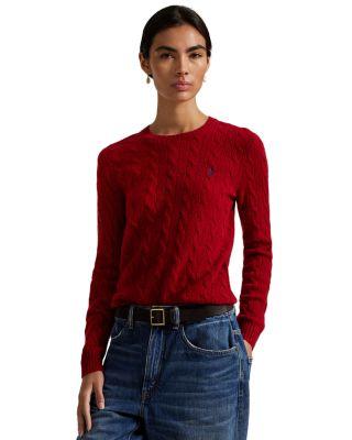 Cable Wool Cashmere Crewneck Slim Fit Sweater by RALPH LAUREN