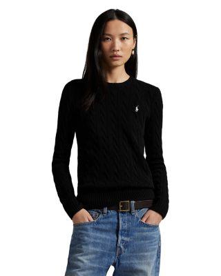 Cable Wool Cashmere Crewneck Slim Fit Sweater by RALPH LAUREN