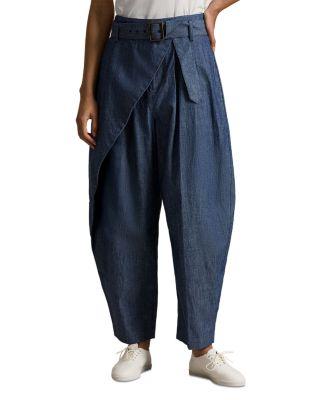 Chambray Tapered Wrap Pants by RALPH LAUREN