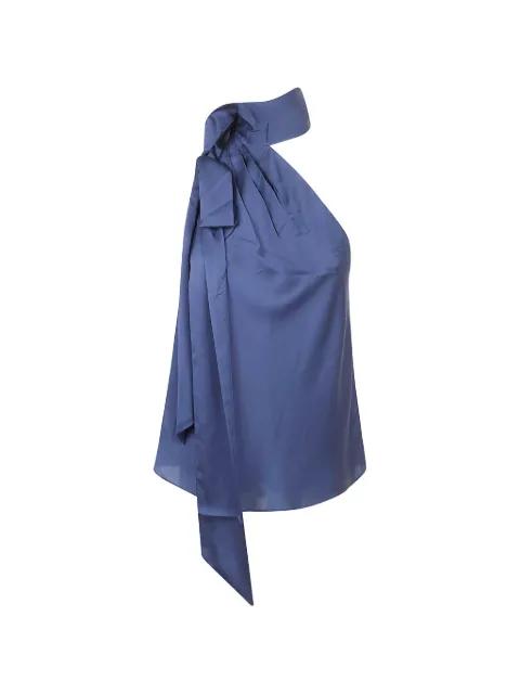 Charmeuse tie neck blouse by RALPH LAUREN