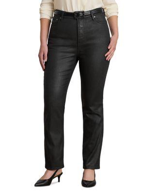 Coated High Rise Straight Ankle Jean by RALPH LAUREN