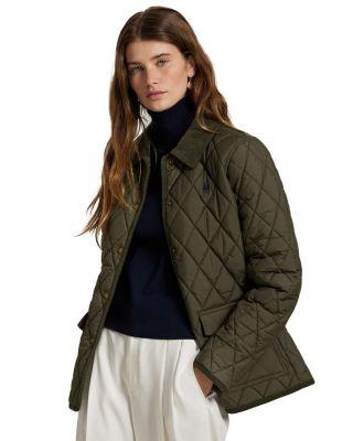 Corduroy Trim Quilted Barn Jacket by RALPH LAUREN