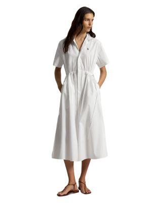 Cotton Drawcord Maxi Shirtdress by RALPH LAUREN