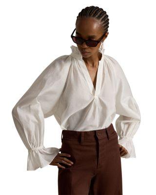 Cotton Silk Organdy Shirt by RALPH LAUREN