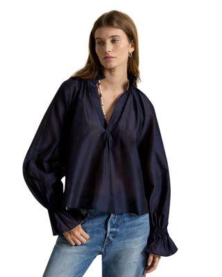 Cotton Silk Organdy Shirt by RALPH LAUREN