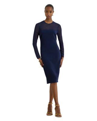 Crepe & Chiffon Cocktail Dress by RALPH LAUREN