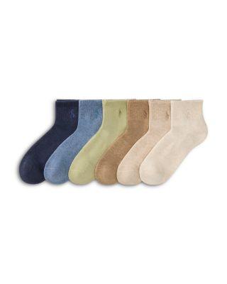 Cushioned Quarter Crew Socks by RALPH LAUREN