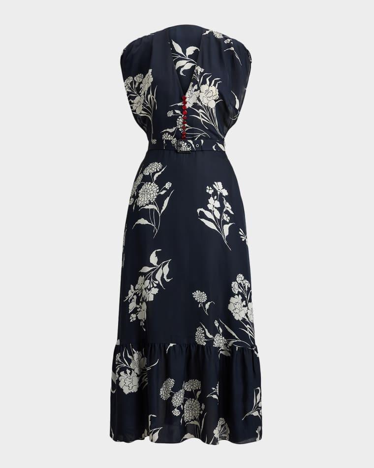 Damian Floral Satin Day Dress by RALPH LAUREN
