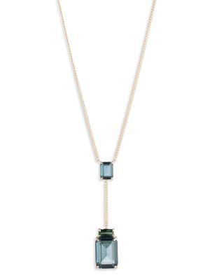 Denim Blue Two Stone Lariat Necklace by RALPH LAUREN Denim Blue Two Stone Lariat Necklace by RALPH LAUREN