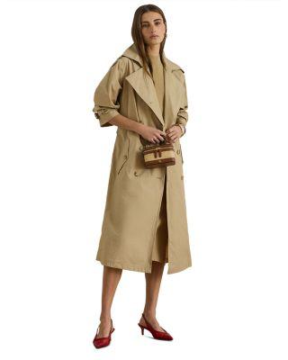 Double Breasted Cotton Trench Coat by RALPH LAUREN