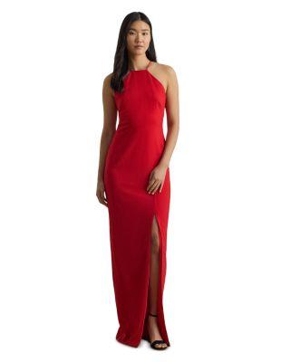 Double Faced Crepe Halter Gown by RALPH LAUREN