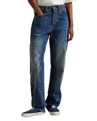 Embroidered Relaxed Straight Jeans by RALPH LAUREN