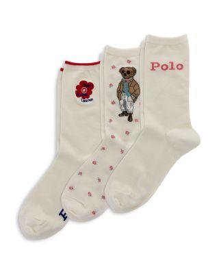 Floral Bear Socks by RALPH LAUREN
