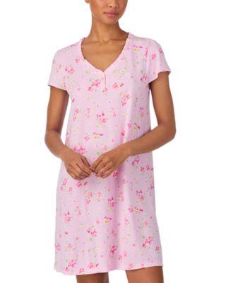 Flutter Sleeve Knit Ruffle Nightgown by RALPH LAUREN