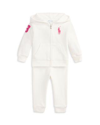 Girls' Big Pony Fleece Zip Hoodie & Pant Set - Baby by RALPH LAUREN