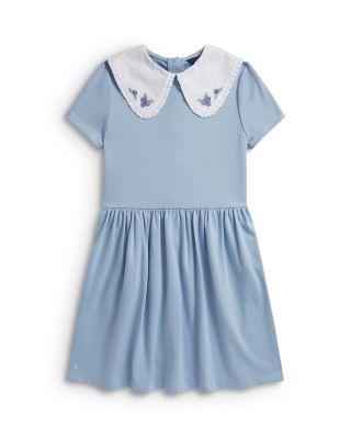 Girls' Blueberry Collar Stretch Ponte Dress - Little Kid by RALPH LAUREN
