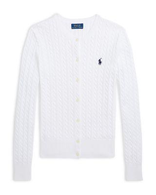 Girls' Cable Knit Cotton Cardigan - Big Kid by RALPH LAUREN