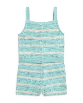 Girls' Crocheted Cotton Boxy Top & Shorts Set - Little Kid by RALPH LAUREN