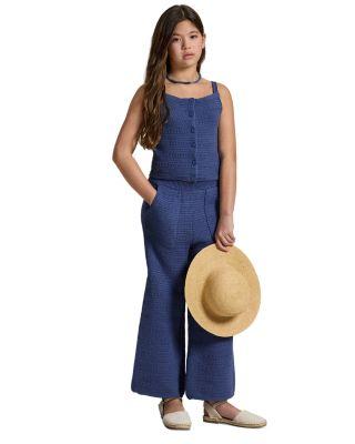 Girls' Crocheted Cotton Sweater Top & Pants Set - Big Kid by RALPH LAUREN