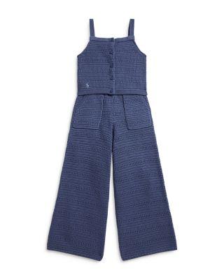 Girls' Crocheted Cotton Sweater Top & Pants Set - Little Kid by RALPH LAUREN