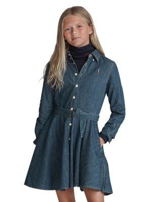 Girls' Denim Shirt Dress with Belt - Little Kid by RALPH LAUREN