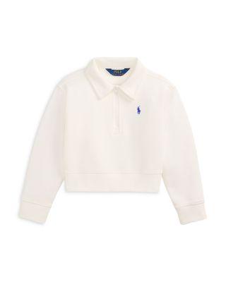 Girls' Double Knit Collared Boxy Sweatshirt - Little Kid by RALPH LAUREN
