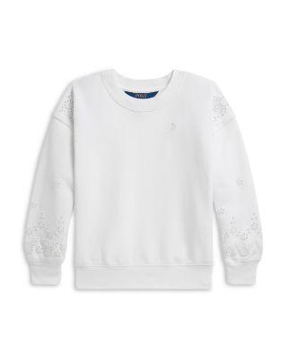 Girls' Eyelet French Terry Sweatshirt - Little Kid by RALPH LAUREN