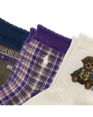 Girls' Fall Girl Bear Socks by RALPH LAUREN