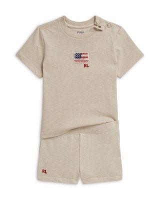 Girls' Flag Jersey Tee & French Terry Shorts Set - Baby by RALPH LAUREN